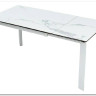 Стол CORNER 120 HIGH GLOSS STATUARIO керамика, стекло/ белый каркас, DISAUR заказать по цене 59 400 руб. в Саратове