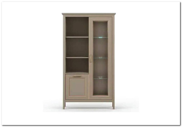 Шкаф-витрина Classic глиняный серый REG1W1D BRW заказать по цене 30 230 руб. в Саратове