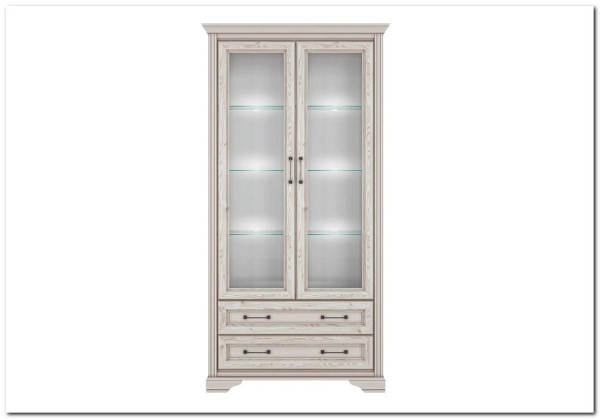 Шкаф-витрина Stylius (Стилиус) B169-REG2W2S BRW заказать по цене 46 180 руб. в Саратове