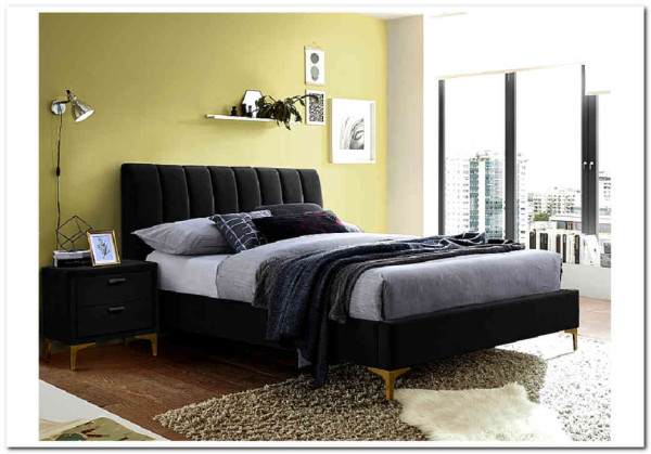 Кровать Signal MIRAGE VELVET TAP. 186 черный/золотой 160/200 заказать по цене 66 015 руб. в Саратове