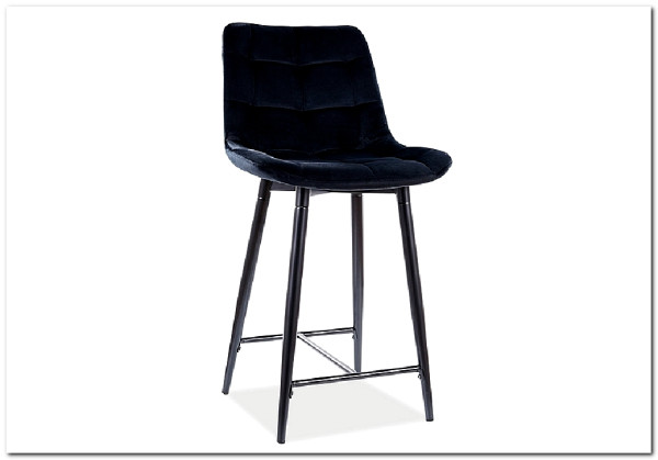 Барный стул Signal CHIC H-2 VELVET (черный) заказать по цене 12 364 руб. в Саратове