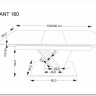 Стол обеденный Halmar VOLANT 160 (черный мрамор/дуб золотой) заказать по цене 82 680 руб. в Саратове