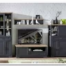 Шкаф с витриной Жасмин REG1W1D1S (Графит/Дуб артизан) BRW заказать по цене 25 120 руб. в Саратове