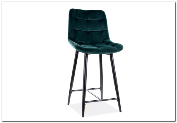 Барный стул Signal CHIC H-2 VELVET (зеленый/черный) заказать по цене 12 364 руб. в Саратове