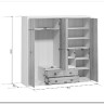 Купить Шкаф Koen SZF4D2S ясень снежный BRW с доставкой по России по цене производителя можно в магазине Другая Мебель в Саратове