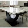 Стол обеденный Halmar FERNANDO 160 раскладной (белый мрамор/черный) заказать по цене 120 335 руб. в Саратове