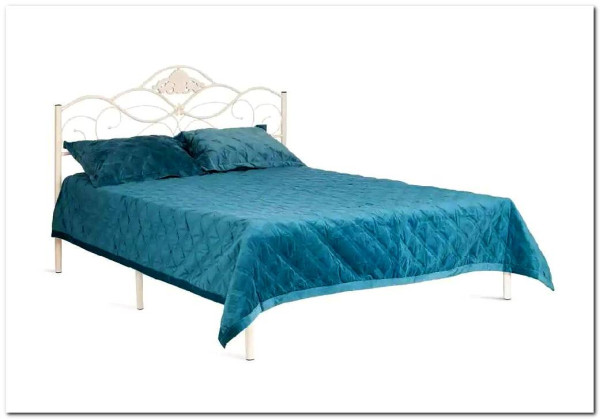 Купить Кровать Federica (mod. AT-881) 160*200 (Queen bed), Белый (butter white) с доставкой по России по цене производителя можно в магазине Другая Мебель в Саратове