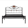 Купить Кровать Federica (mod. AT-881) 160*200 (Queen bed), красный дуб/черный с доставкой по России по цене производителя можно в магазине Другая Мебель в Саратове
