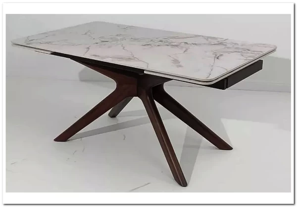 Стол EDER 160 GLOSS COLD JADE SOLID CERAMIC / Орех, ®DISAUR заказать по цене 89 600 руб. в Саратове