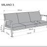 Диван HALMAR MILANO 3S tap. Castel 15 бежевый/орех заказать по цене 75 540 руб. в Саратове