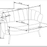 Софа Halmar AMORINITO XL (темно-зеленый/золотой) заказать по цене 44 150 руб. в Саратове