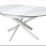 Стол TRENTO 120 HIGH GLOSS STATUARIO Белый мрамор глянцевый, керамика/ белый каркас заказать по цене 73 620 руб. в Саратове
