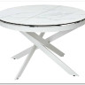 Стол TRENTO 120 HIGH GLOSS STATUARIO Белый мрамор глянцевый, керамика/ белый каркас заказать по цене 73 620 руб. в Саратове