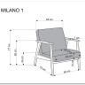 Кресло HALMAR MILANO 1S tap. Castel 15 бежевый/орех заказать по цене 32 700 руб. в Саратове