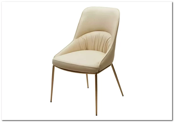 Стул АБРИОЛА (ABRIOLA) цвет МОЛОЧНЫЙ Milk T1-02, экокожа / шампань, ®DISAUR заказать по цене 12 650 руб. в Саратове