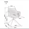 Стул кухонный Signal AZALIA D Velvet Bluvel 40 поворотный (темно-бежевый/дуб) заказать по цене 21 209 руб. в Саратове