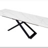 Стол LIVORNO 180 MATT WHITE MARBLE SOLID CERAMIC / BLACK заказать по цене 88 950 руб. в Саратове