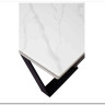 Стол LIVORNO 180 MATT WHITE MARBLE SOLID CERAMIC / BLACK заказать по цене 88 950 руб. в Саратове