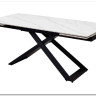 Стол LIVORNO 180 MATT WHITE MARBLE SOLID CERAMIC / BLACK заказать по цене 88 950 руб. в Саратове
