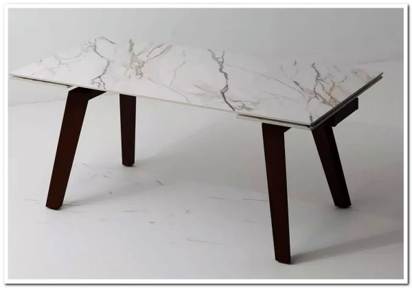 Стол BETIS 180 MATTE GILDED WHITE SOLID CERAMIC / Орех, ®DISAUR заказать по цене 109 700 руб. в Саратове