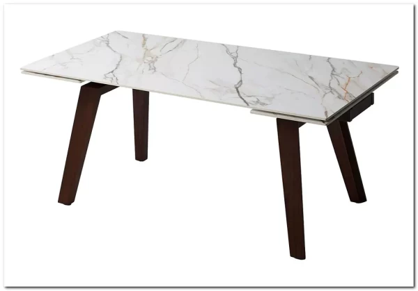 Стол BETIS 180 MATTE GILDED WHITE SOLID CERAMIC / Орех, ®DISAUR заказать по цене 91 900 руб. в Саратове