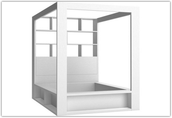 Купить Кровать со шкафом библиотечным и балдахином с основанием 160x200 4You by VOX с доставкой по России по цене производителя можно в магазине Другая Мебель в Саратове