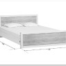 Купить Кровать Koen LOZ140x200 ясень снежный BRW с доставкой по России по цене производителя можно в магазине Другая Мебель в Саратове