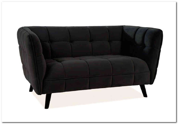 Диван CASTELLO 2 Velvet Bluvel 19  Signal (черный) заказать по цене 84 495 руб. в Саратове