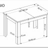 Стол обеденный Halmar BAGIO 120 раскладной (дуб артизан/черный) заказать по цене 28 173 руб. в Саратове