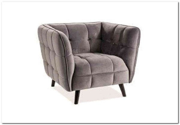 Кресло CASTELLO 1 Velvet Bluvel 14  Signal (серый) заказать по цене 64 889 руб. в Саратове