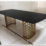 Стол CHIAVARI 220 KL-116 Черный мрамор матовый, итальянская керамика / бронзовый, DISAUR заказать по цене 96 480 руб. в Саратове