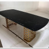 Стол CHIAVARI 220 KL-116 Черный мрамор матовый, итальянская керамика / бронзовый, DISAUR заказать по цене 96 480 руб. в Саратове