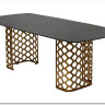 Стол CHIAVARI 220 KL-116 Черный мрамор матовый, итальянская керамика / бронзовый, DISAUR заказать по цене 96 480 руб. в Саратове