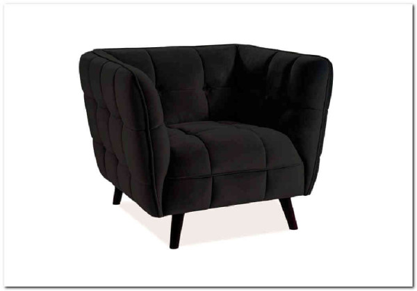 Кресло CASTELLO 1 Velvet Bluvel 19  Signal (черный) заказать по цене 64 889 руб. в Саратове