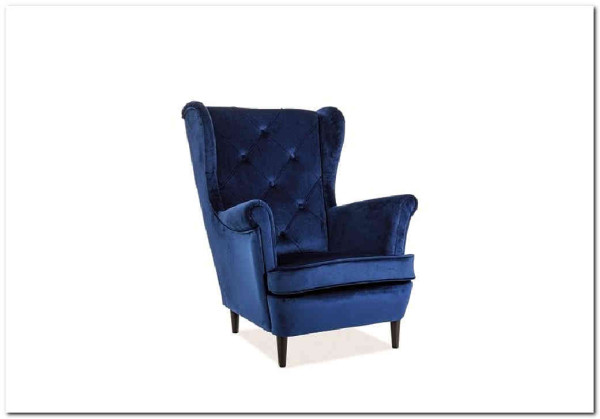 Кресло LADY Velvet Bluvel 86  Signal (темно-синий) заказать по цене 47 283 руб. в Саратове