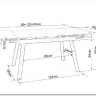 Стол обеденный Signal JOHN 120 раскладной (белый/черный) заказать по цене 46 208 руб. в Саратове