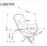 Кресло HALMAR LOBSTER корица/черный заказать по цене 58 564 руб. в Саратове