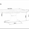 Стол обеденный SIGNAL SATURN II 160 (белый мрамор/белый мат) заказать по цене 125 277 руб. в Саратове