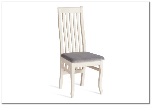 Стул DOLCE мягкое сидение бук, ivory white, велюр Tenerife Ultimate grey заказать по цене 9 920 руб. в Саратове