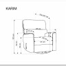 Кресло HALMAR KARIM серый заказать по цене 50 601 руб. в Саратове