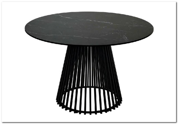 Стол TERNI 120 MATT BLACK MARBLE SOLID CERAMIC Черный мрамор матовый, керамика/Черный каркас заказать по цене 73 250 руб. в Саратове