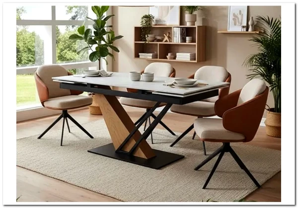 Стол обеденный Signal GENESIS 160 раскладной (белый/дуб) заказать по цене 96 648 руб. в Саратове