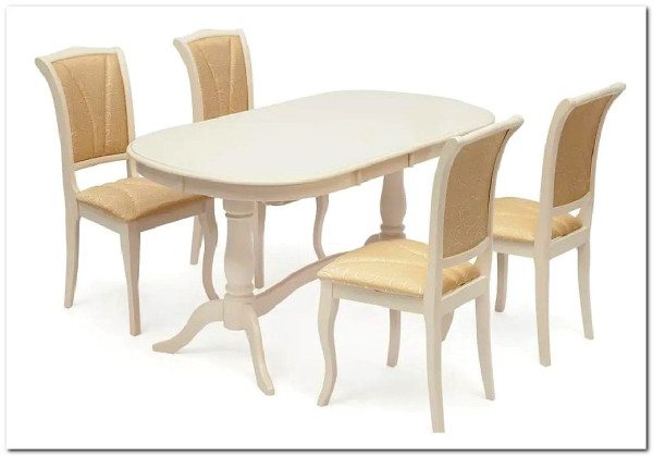 Стол раскладной Siena ( SA-T6EX2L ) ivory white (слоновая кость 2-5) заказать по цене 47 250 руб. в Саратове