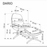 Кресло HALMAR DARIO синий/черный заказать по цене 42 260 руб. в Саратове