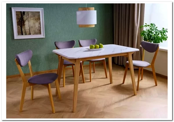 Стол обеденный Signal MARCUS 120 (эффект белого мрамора/дуб) заказать по цене 24 746 руб. в Саратове