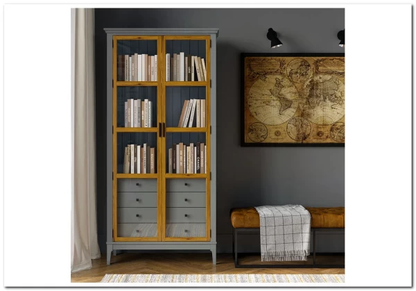 Шкаф для книг Квадро-С 220/04 из массива сосны заказать по цене 58 817 руб. в Саратове