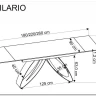 Стол обеденный Halmar HILARIO 180 раскладной (белый мрамор/черный) заказать по цене 122 998 руб. в Саратове