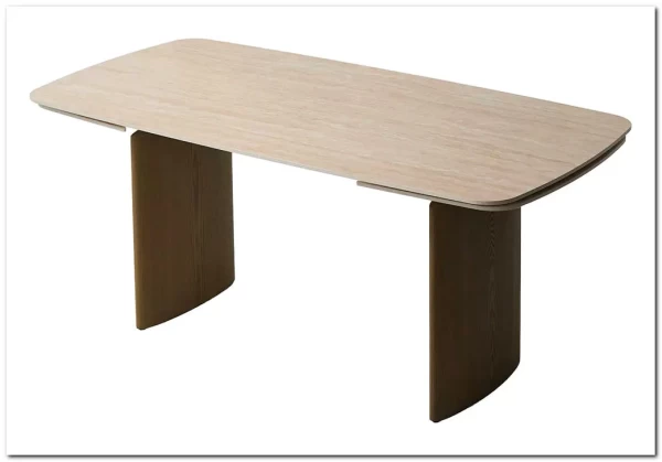 Стол CALVIN 180 MATTE ROME TRAVERTINE SOLID CERAMIC / Серый дуб, ®DISAUR заказать по цене 96 050 руб. в Саратове