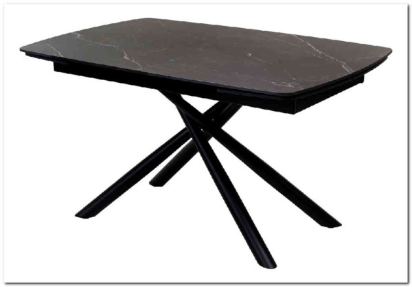 Стол RIVOLI 140 MATT BLACK MARBLE SOLID CERAMIC / BLACK заказать по цене 74 900 руб. в Саратове