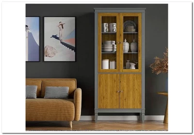 Шкаф для посуды Ольса-С 220 из массива сосны